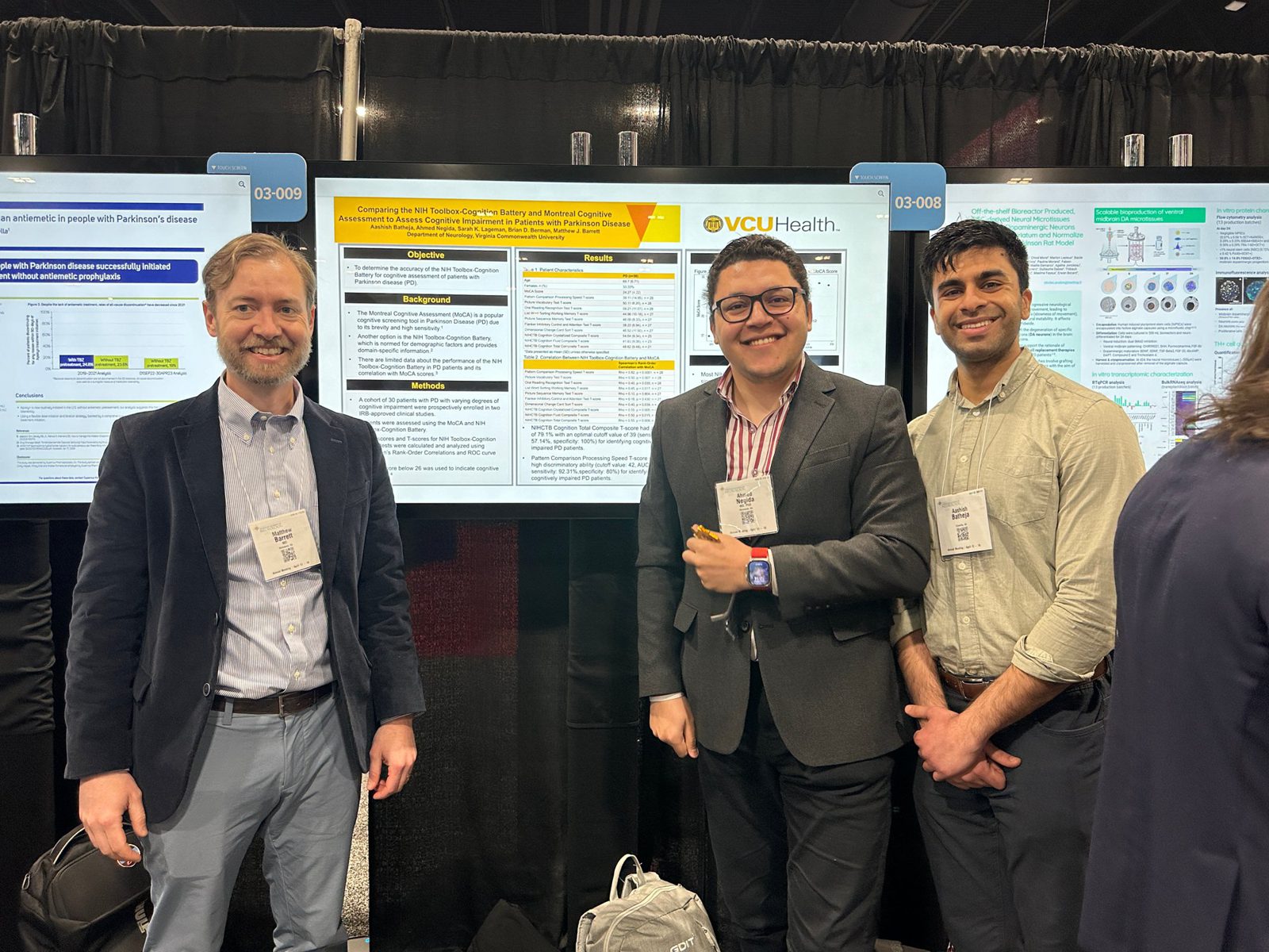 AAN 2024 poster comparing NIH Toolbox-Cognition Battery and MoCA in Parkinson's disease